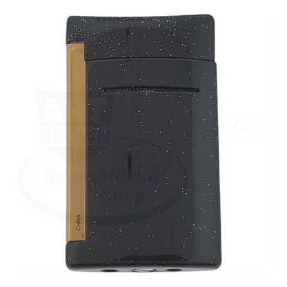 S.T. Dupont Minijet Black & Silver Dust Lighter, 010058