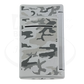 Front of S.T. Dupont minijet torch lighter with white camoflague pattern