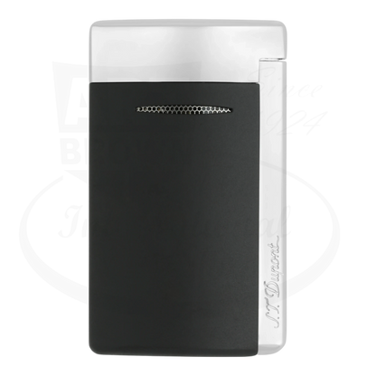 S.T. Dupont New Minijet 010815 matte black metal lighter with ergonomic compact design and metallic accents