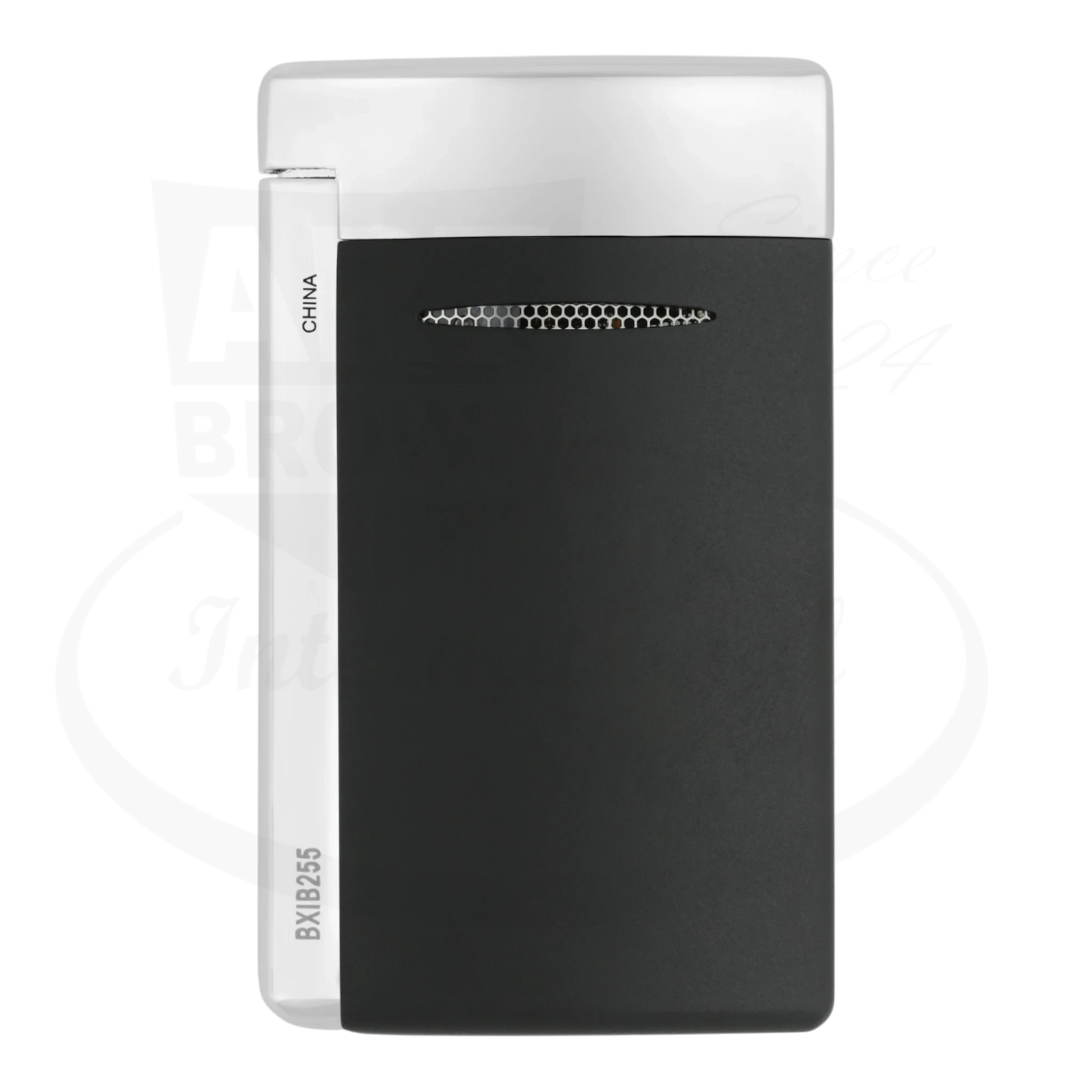 S.T. Dupont New Minijet 010815 matte black metal compact pocket lighter with silver accents