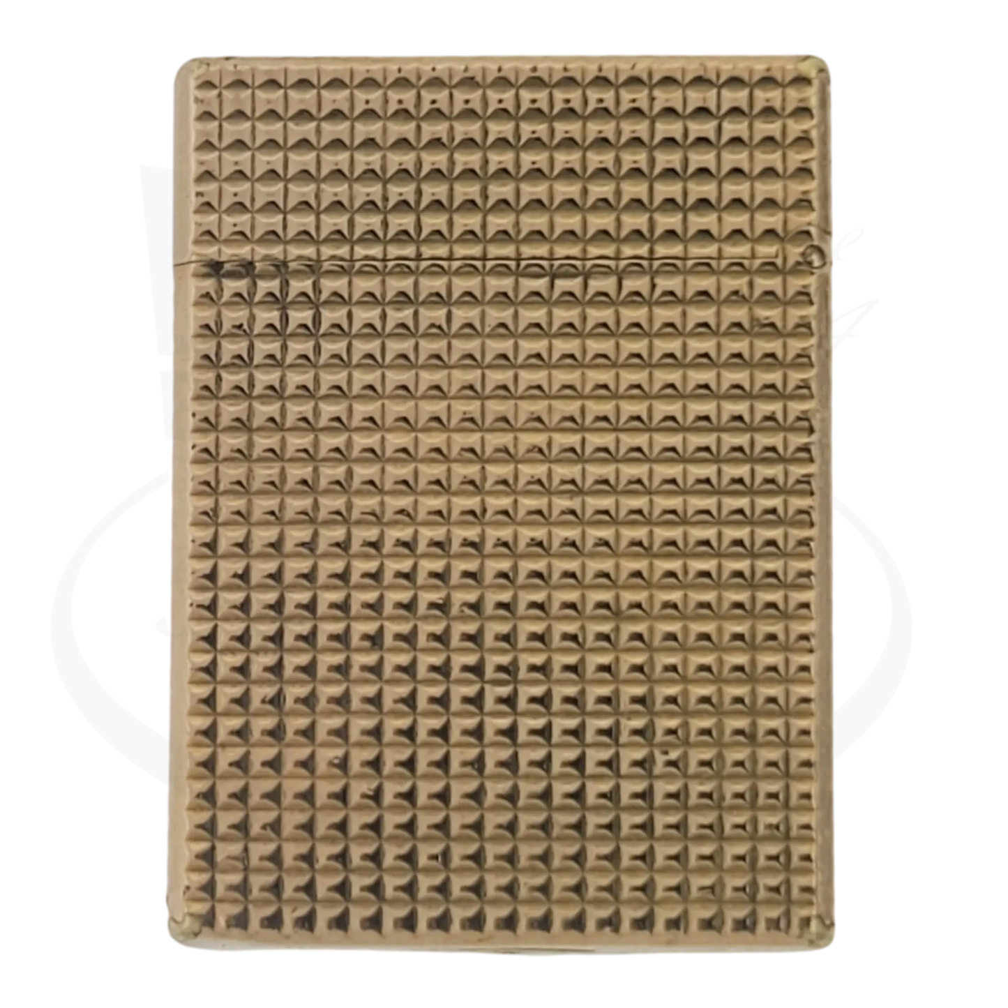 S.T. Dupont Ligne 1 BS 012110 gold metal lighter with diamond head textured pattern, rectangular shape