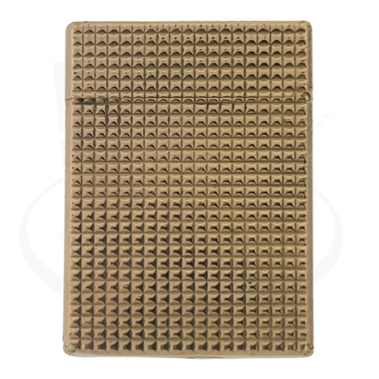 S.T. Dupont Ligne 1 BS 012110 gold metal lighter with diamond head textured pattern, rectangular shape