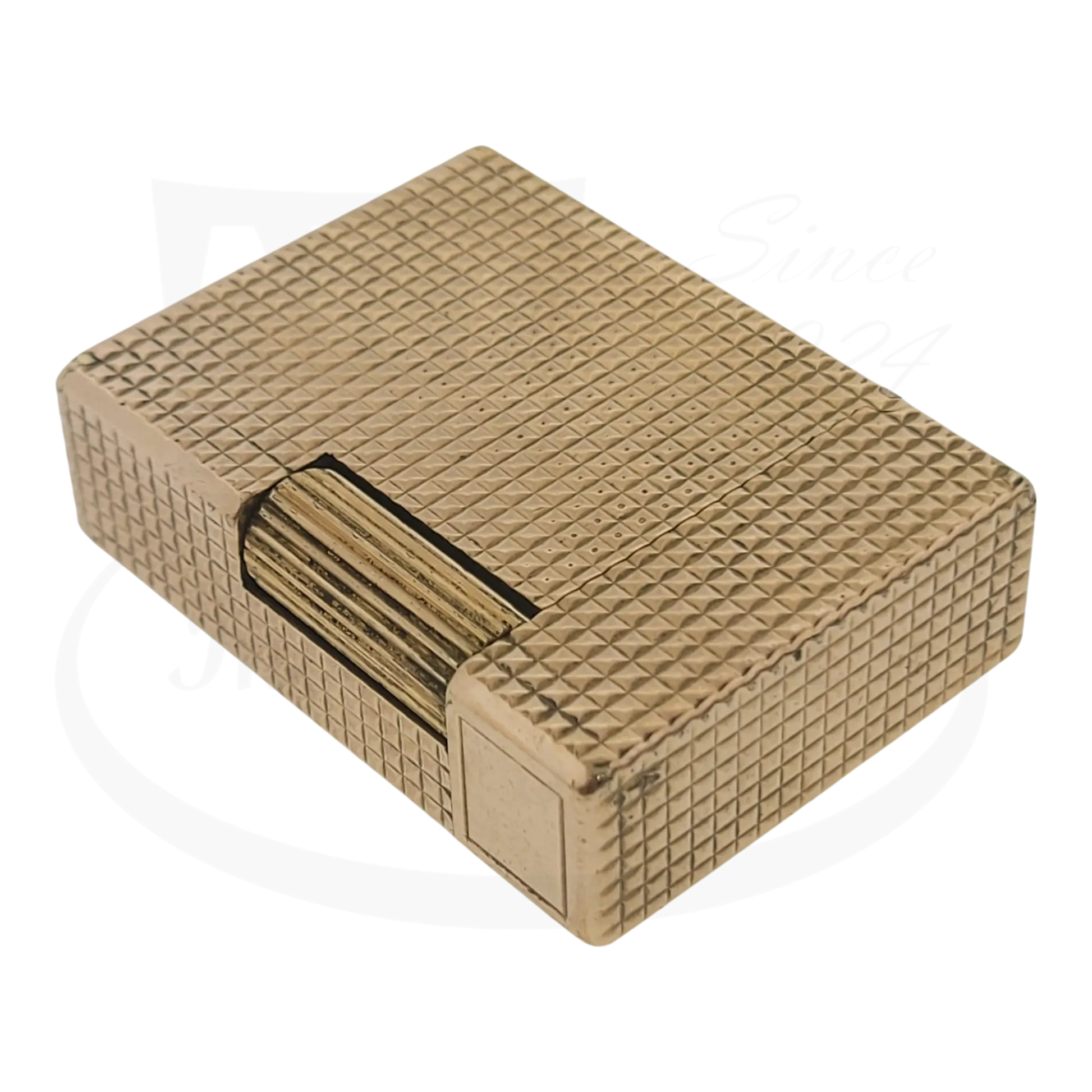 S.T. Dupont Ligne 1 BS 012110 gold metal lighter with diamond head guilloche