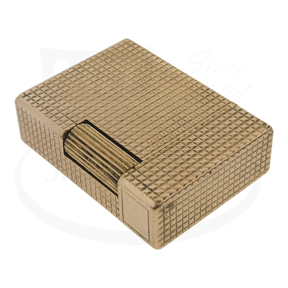 S.T. Dupont Ligne 1 BS 012110 gold metal lighter with diamond head guilloche