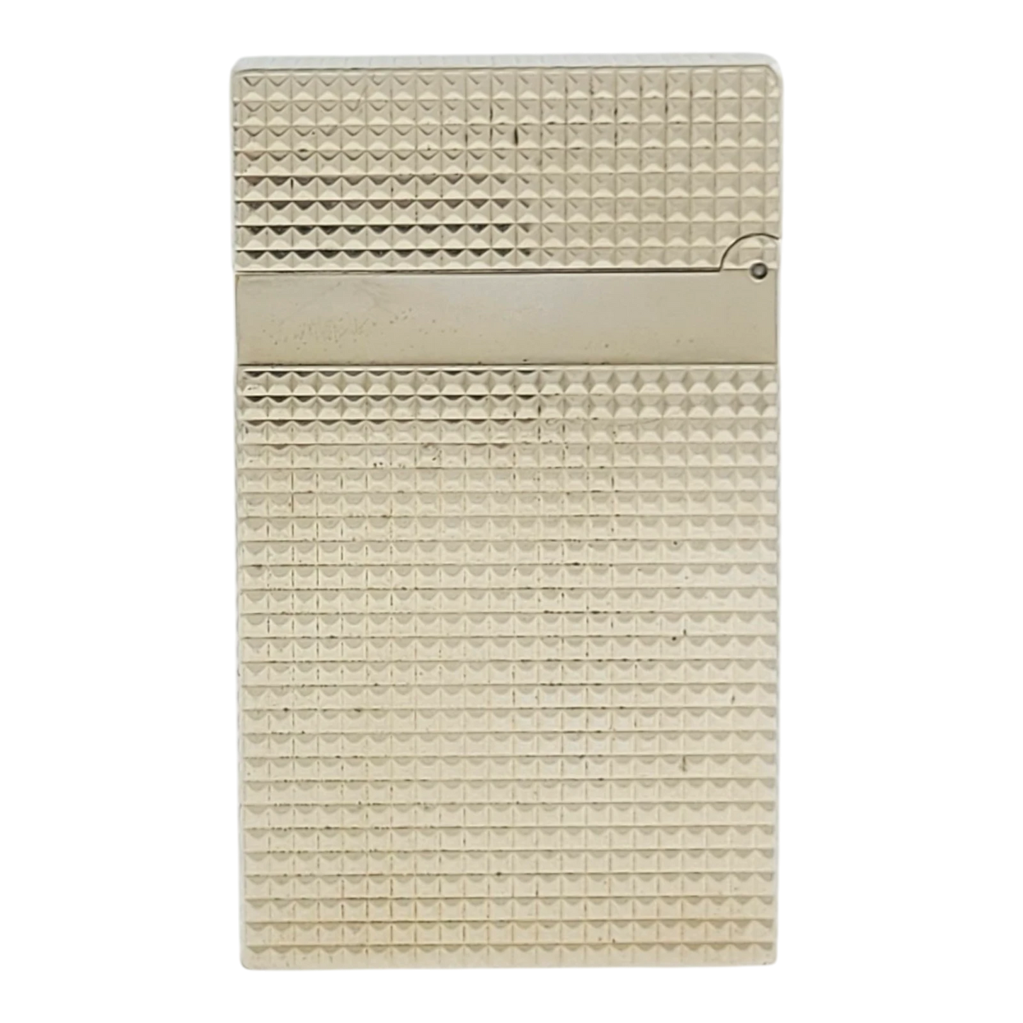 Preowned S.T. Dupont Ligne 2 Diamond Head Silver Lighter, 016184-D1