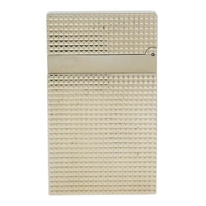 Preowned S.T. Dupont Ligne 2 Diamond Head Silver Lighter, 016184-D1
