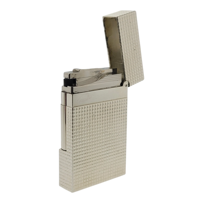 Preowned S.T. Dupont Ligne 2 Diamond Head Silver Lighter, 016184-D1