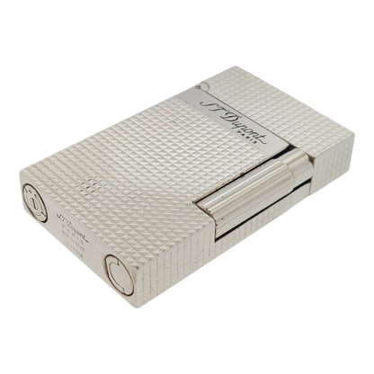 Preowned S.T. Dupont Ligne 2 Diamond Head Silver Lighter, 016184-D1