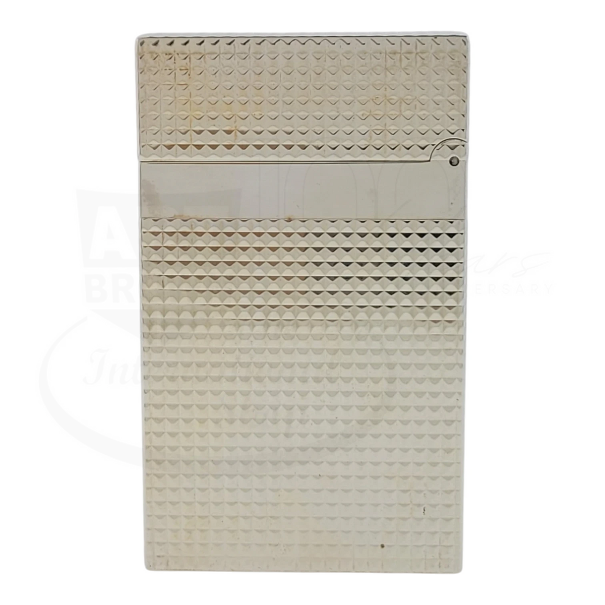 Preowned S.T. Dupont Ligne 2 Diamond Head Silver Lighter, 016184-D2