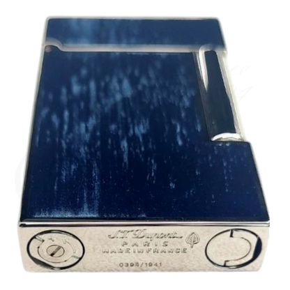 S.T. Dupont Limited Edition Atelier Lighter 016261 palladium blue lacquer mother of pearl double flame lighter