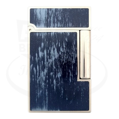 S.T. Dupont Limited Edition Atelier Lighter 016261 palladium natural blue lacquer with painted mother of pearl, 75 anniversary lighter