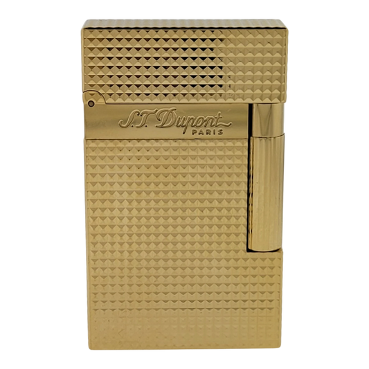 S.T. Dupont Display Model Ligne 2 Diamond Head Gold Lighter, 016284-D