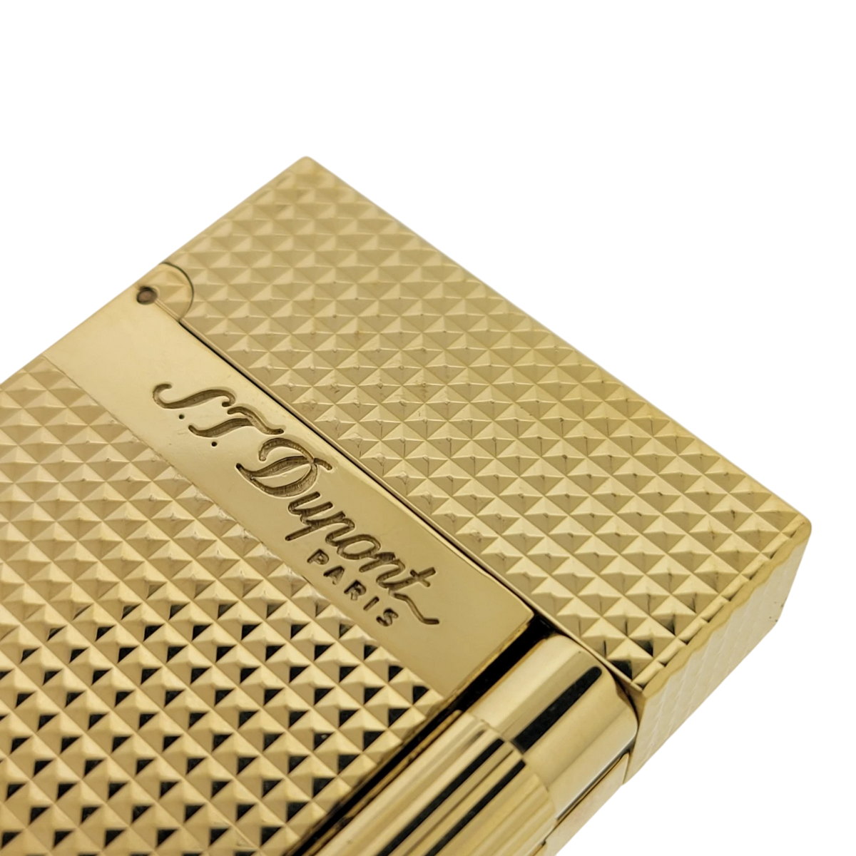 S.T. Dupont Display Model Ligne 2 Diamond Head Gold Lighter, 016284-D