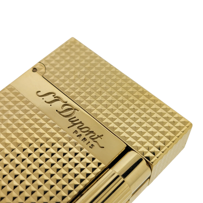 S.T. Dupont Display Model Ligne 2 Diamond Head Gold Lighter, 016284-D