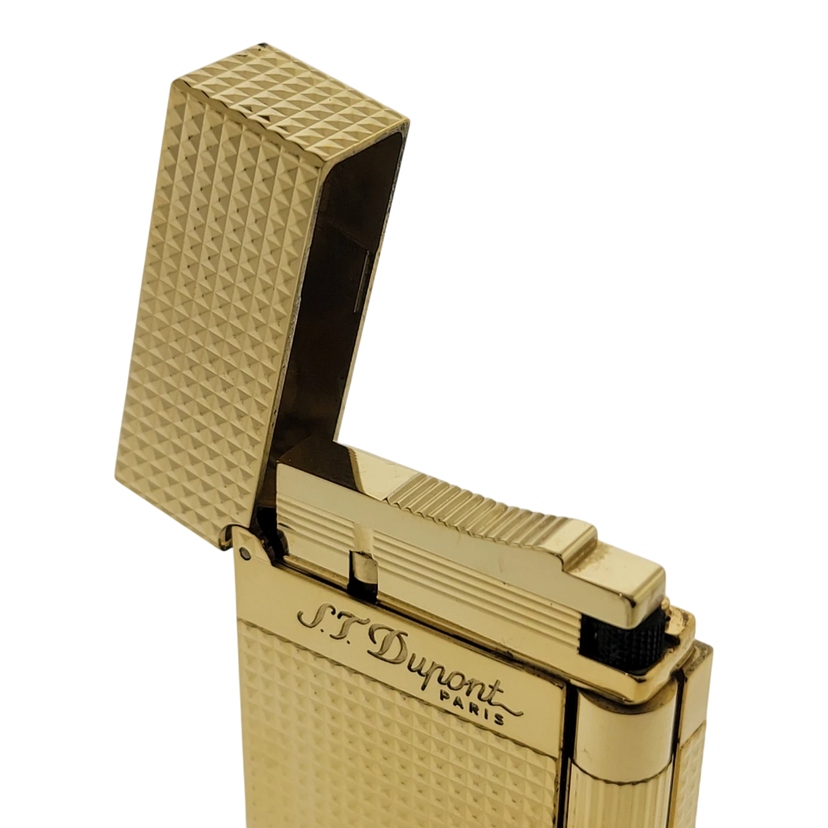 S.T. Dupont Display Model Ligne 2 Diamond Head Gold Lighter, 016284-D