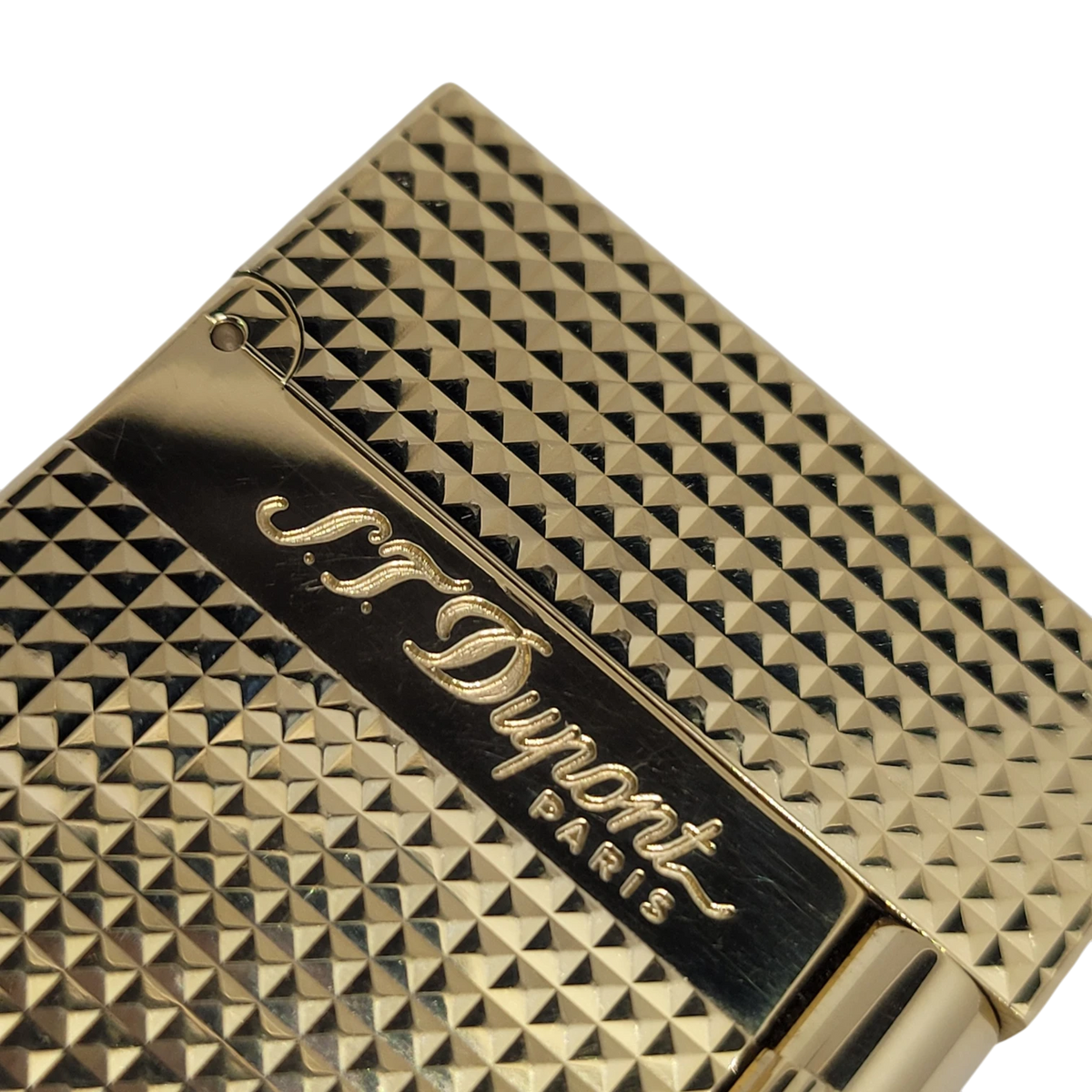 S.T. Dupont Display Model Ligne 2 Diamond Head Gold Lighter, 016284-D