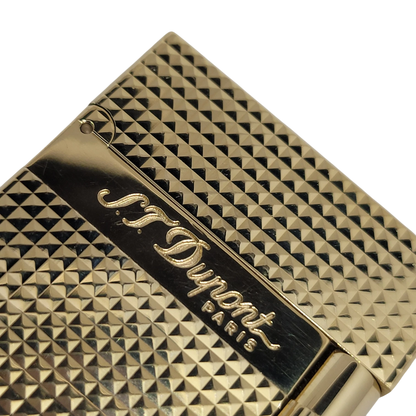 S.T. Dupont Display Model Ligne 2 Diamond Head Gold Lighter, 016284-D
