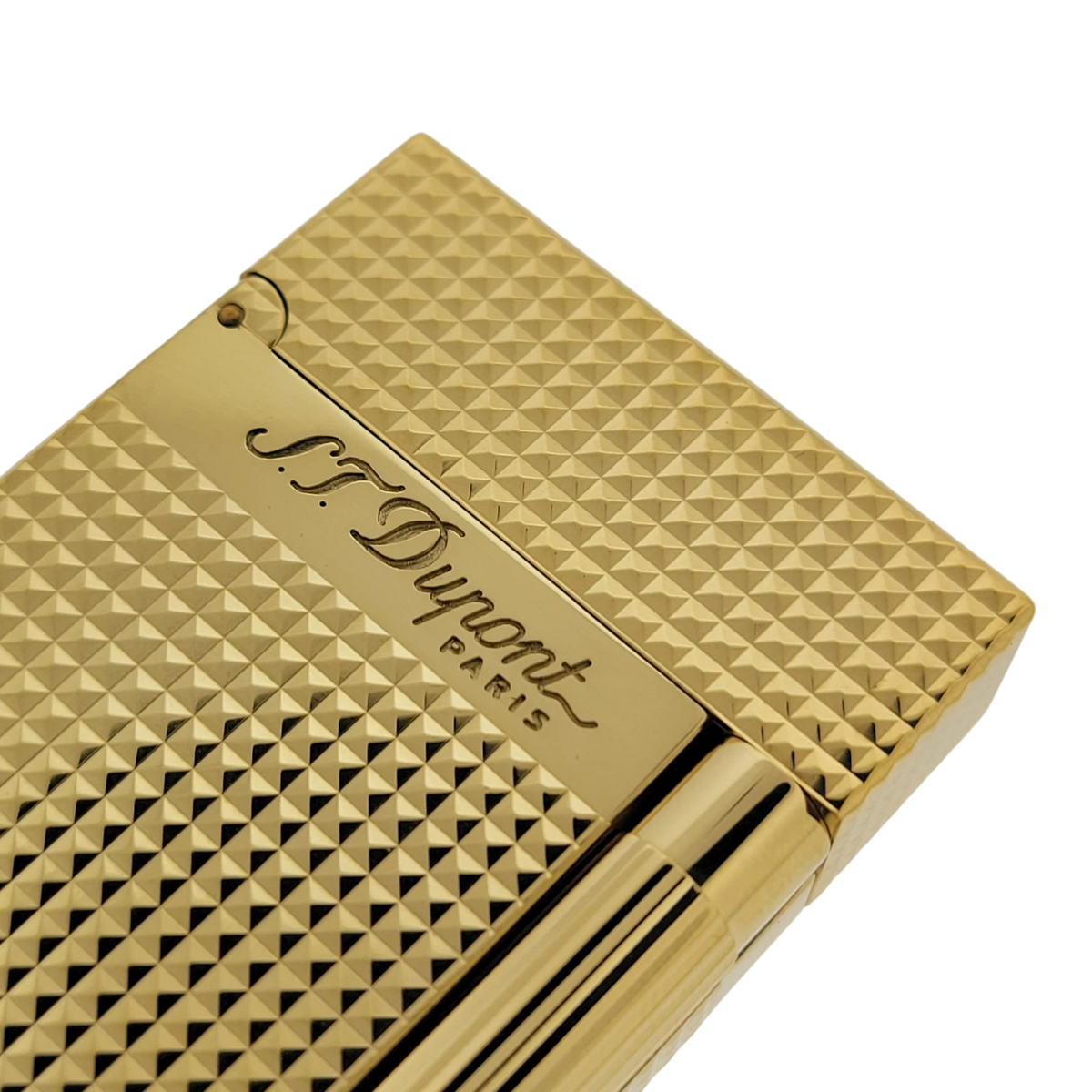 S.T. Dupont Display Model Ligne 2 Diamond Head Gold Lighter, 016284-D