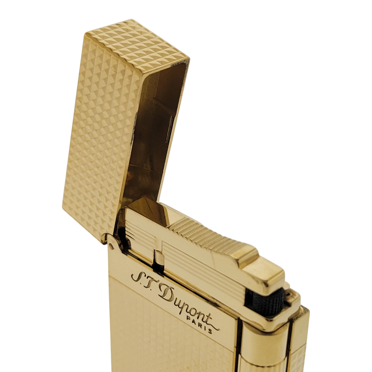 S.T. Dupont Display Model Ligne 2 Diamond Head Gold Lighter, 016284-D