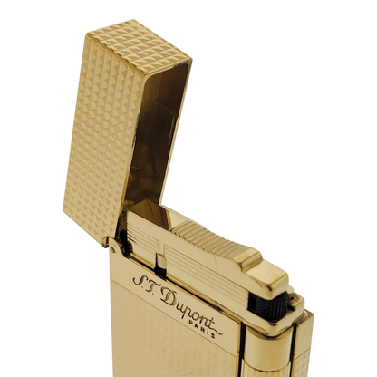 S.T. Dupont Display Model Ligne 2 Diamond Head Gold Lighter, 016284-D