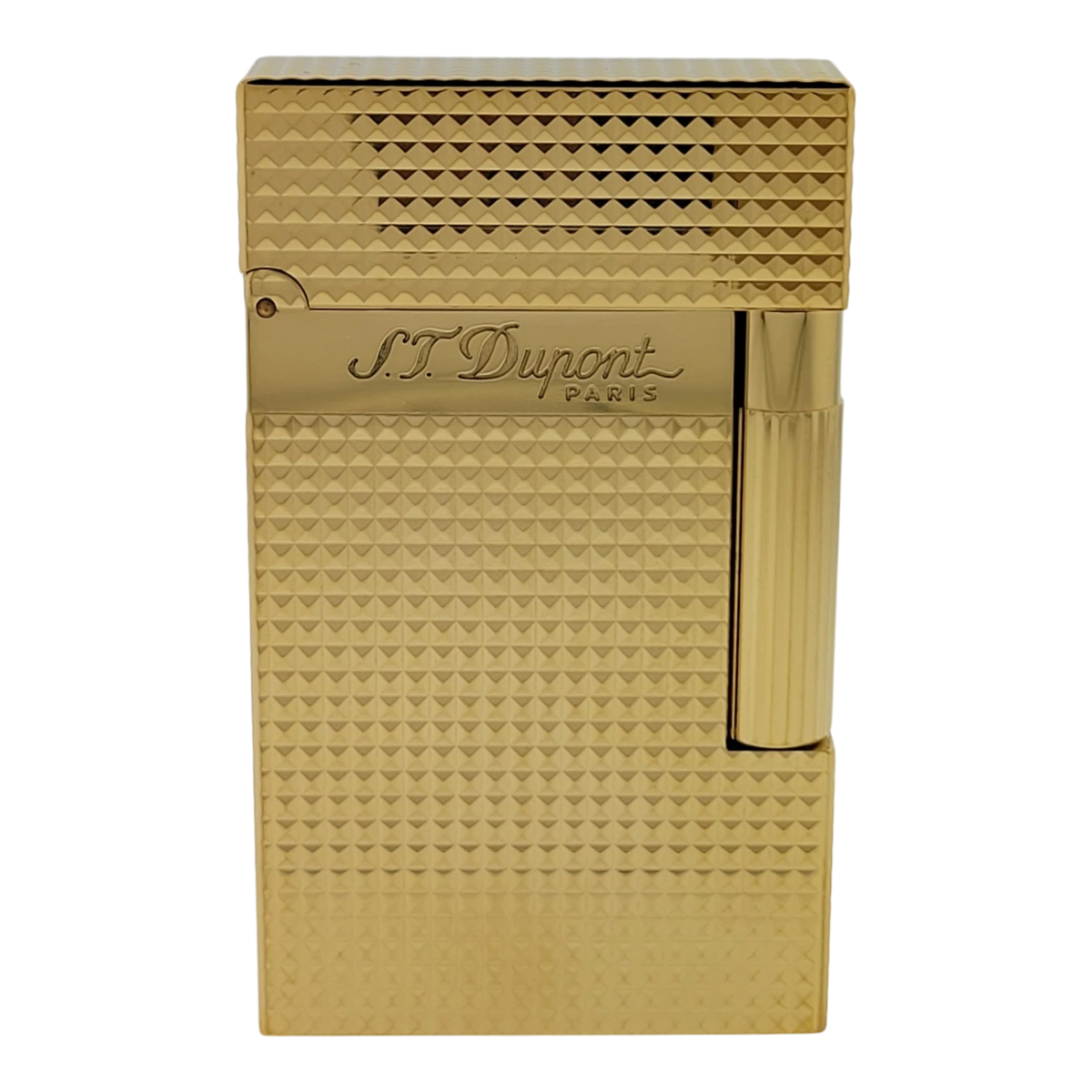 S.T. Dupont Display Model Ligne 2 Diamond Head Gold Lighter, 016284-D