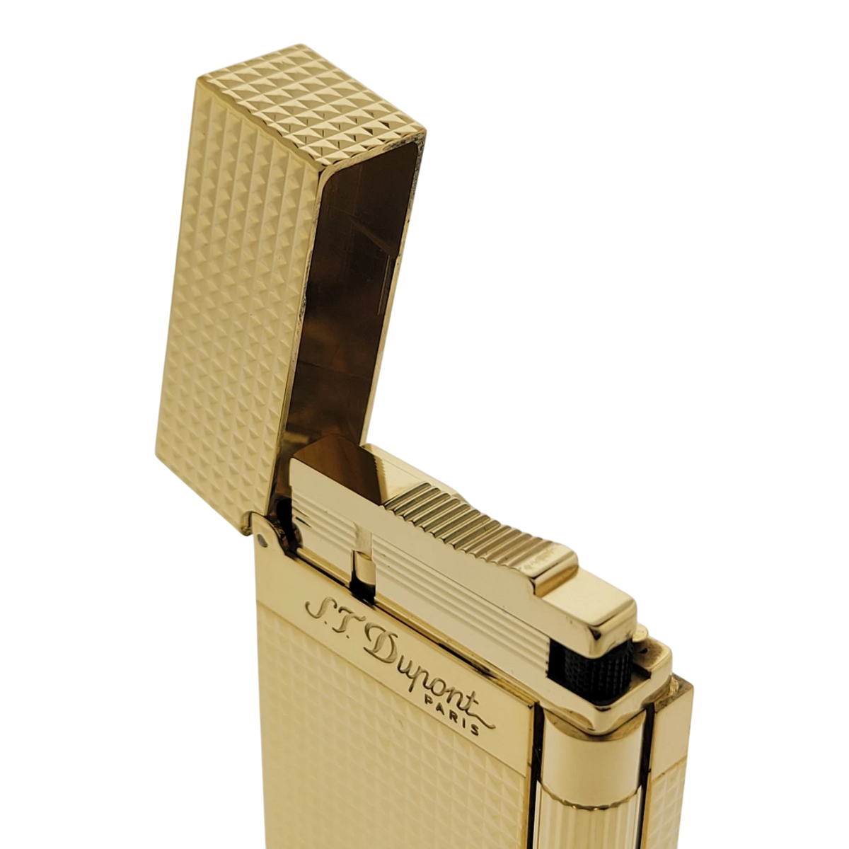 S.T. Dupont Display Model Ligne 2 Diamond Head Gold Lighter, 016284-D