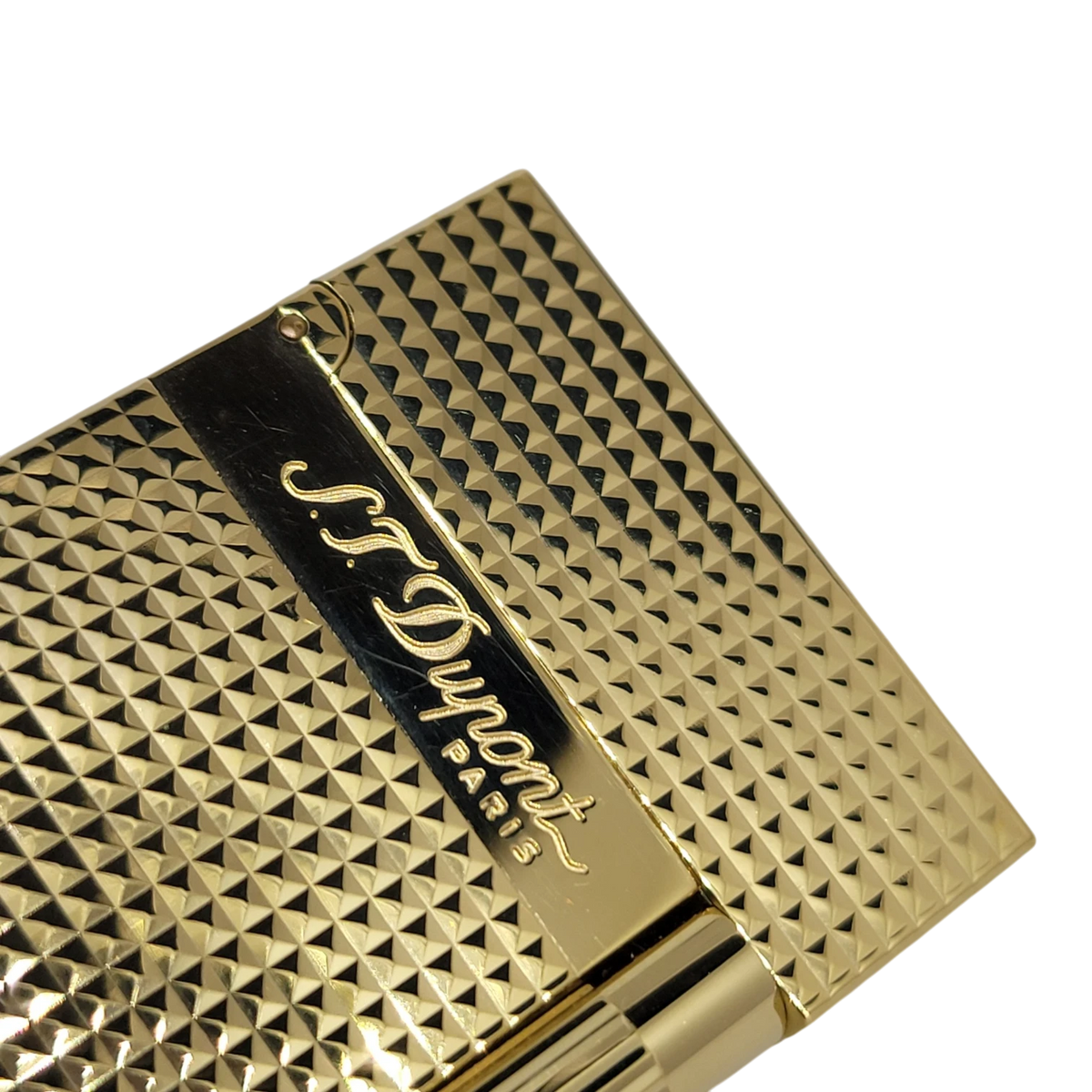 S.T. Dupont Display Model Ligne 2 Diamond Head Gold Lighter, 016284-D