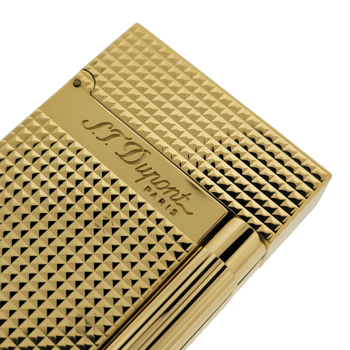 S.T. Dupont Display Model Ligne 2 Diamond Head Gold Lighter, 016284-D