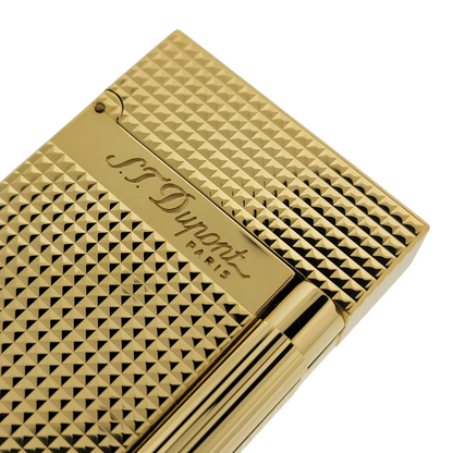 S.T. Dupont Display Model Ligne 2 Diamond Head Gold Lighter, 016284-D