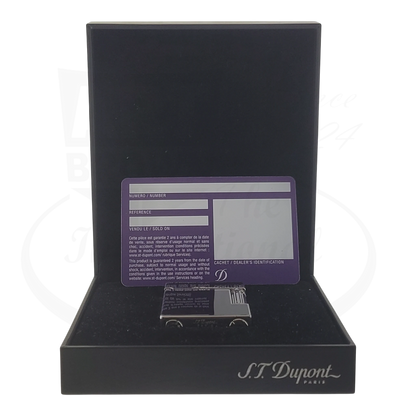 S.T. Dupont Ligne 2 Montparnasse 016296-D3 black lacquer and palladium lighter with original box and paperwork
