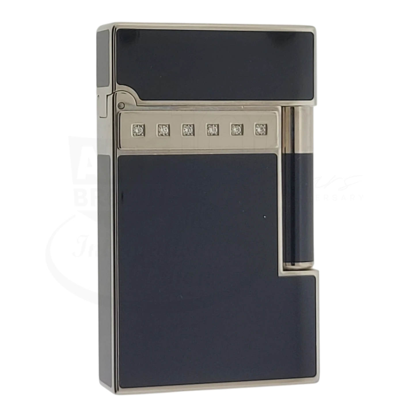 S.T. Dupont Limited Edition Ligne 2 Black & Palladium Diamond Drops v2 Lighter, 016478-D1