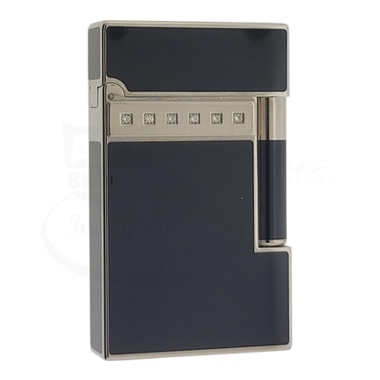 S.T. Dupont Limited Edition Ligne 2 Black & Palladium Diamond Drops v2 Lighter, 016478-D1