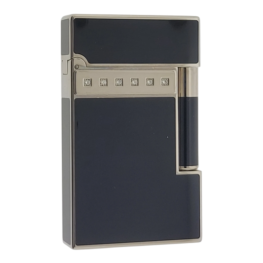 S.T. Dupont Limited Edition Ligne 2 Black & Palladium Diamonds Lighter, 016478-D1