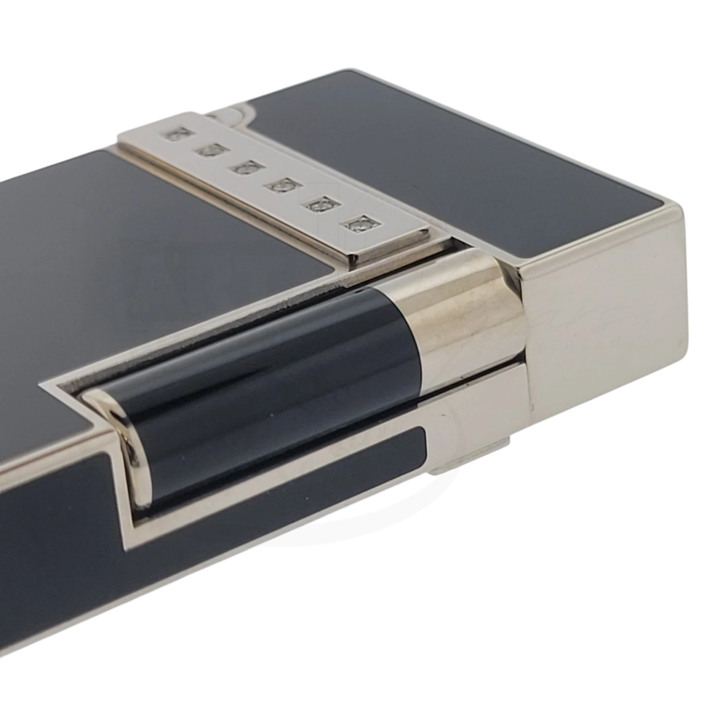 S.T. Dupont Limited Edition Ligne 2 Black & Palladium Diamond Drops v2 Lighter, 016478-D1