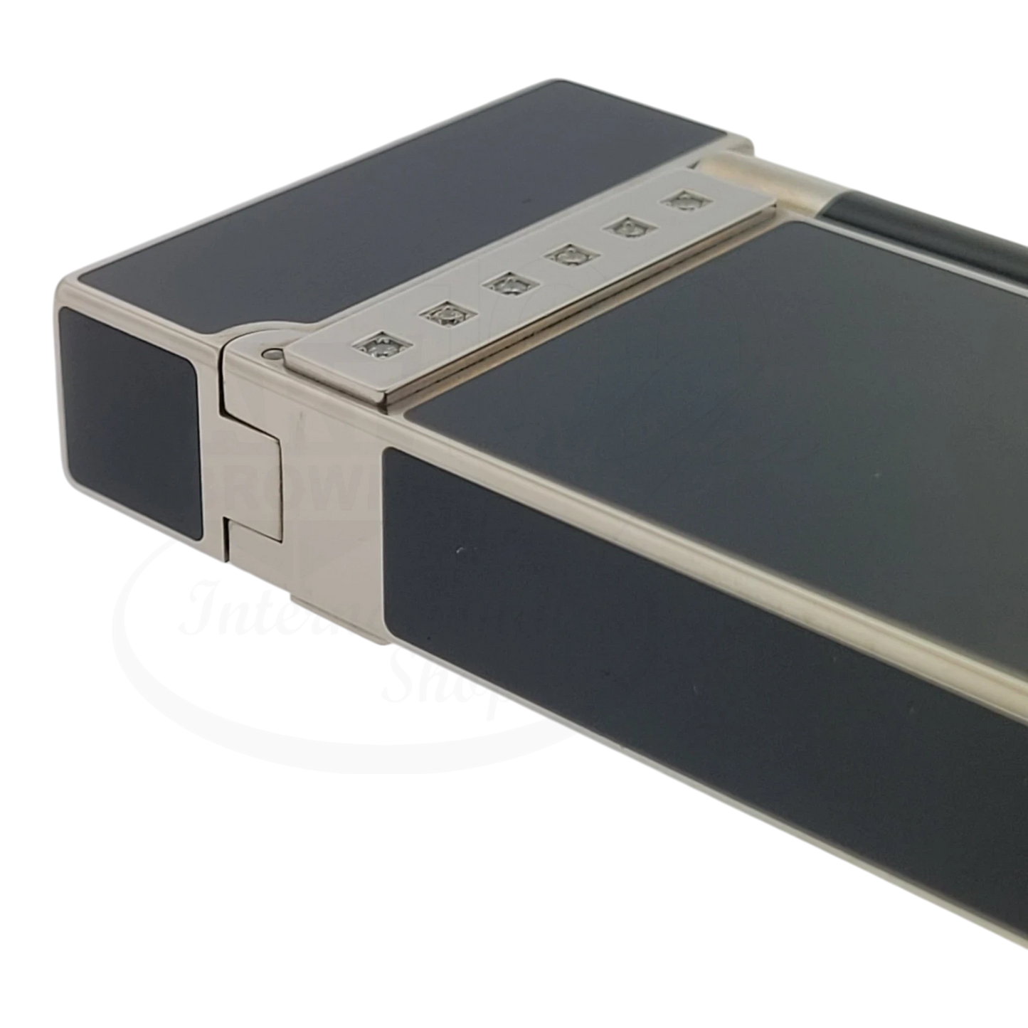 S.T. Dupont Limited Edition Ligne 2 Black & Palladium Diamond Drops v2 Lighter, 016478-D1