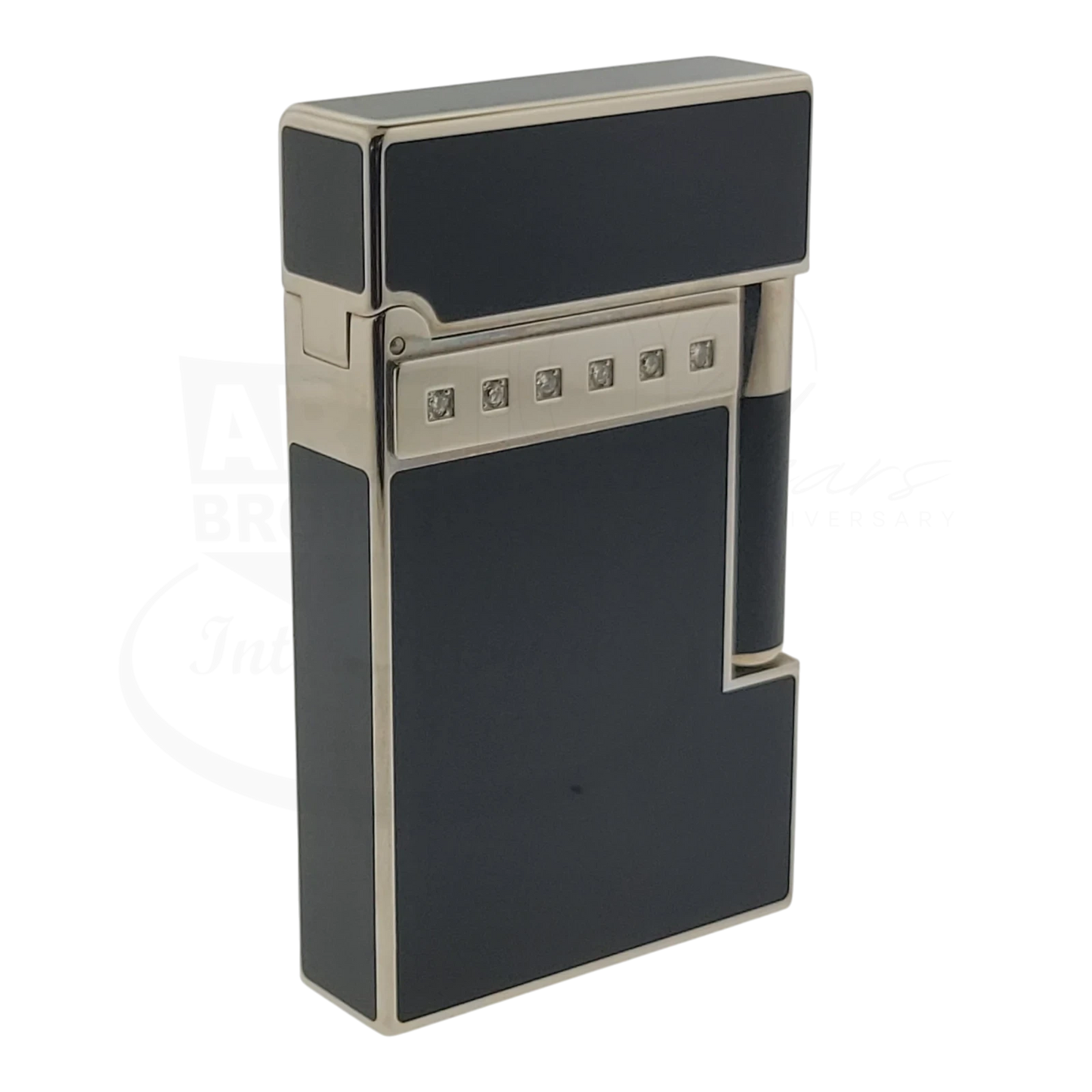 S.T. Dupont Limited Edition Ligne 2 Black & Palladium Diamond Drops v2 Lighter, 016478-D1