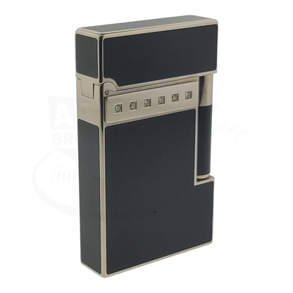 S.T. Dupont Limited Edition Ligne 2 Black & Palladium Diamond Drops v2 Lighter, 016478-D1