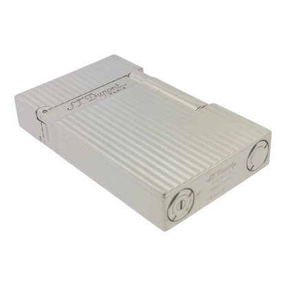 S.T. Dupont Display Model Ligne 2 Vertical Lines Silver Lighter, 016817-D3