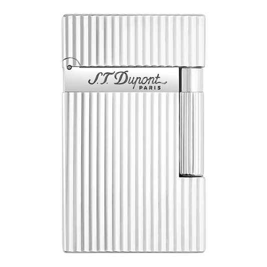 S.T. Dupont Display Model Ligne 2 Vertical Lines Silver Lighter, 016817-D3