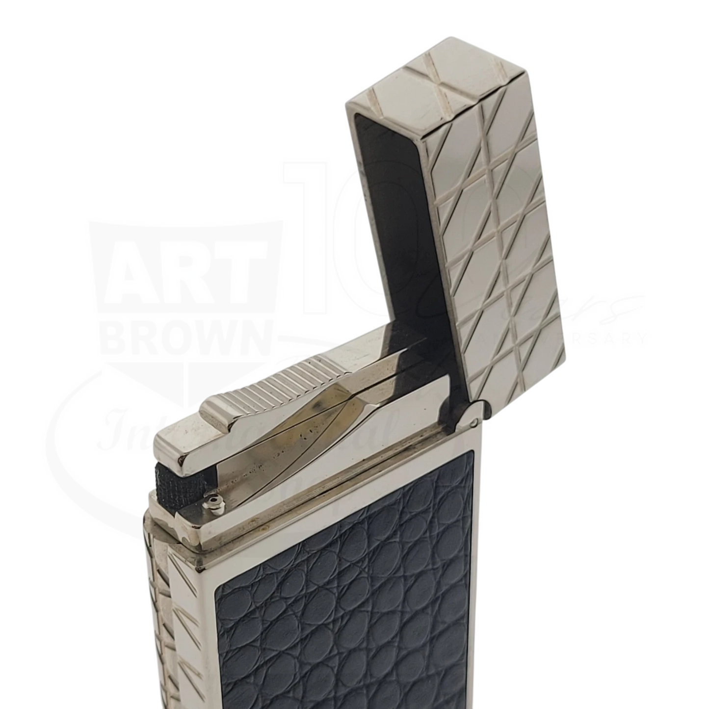 S.T. Dupont Limited Edition Alligator Leather & Palladium Lighter, 016852
