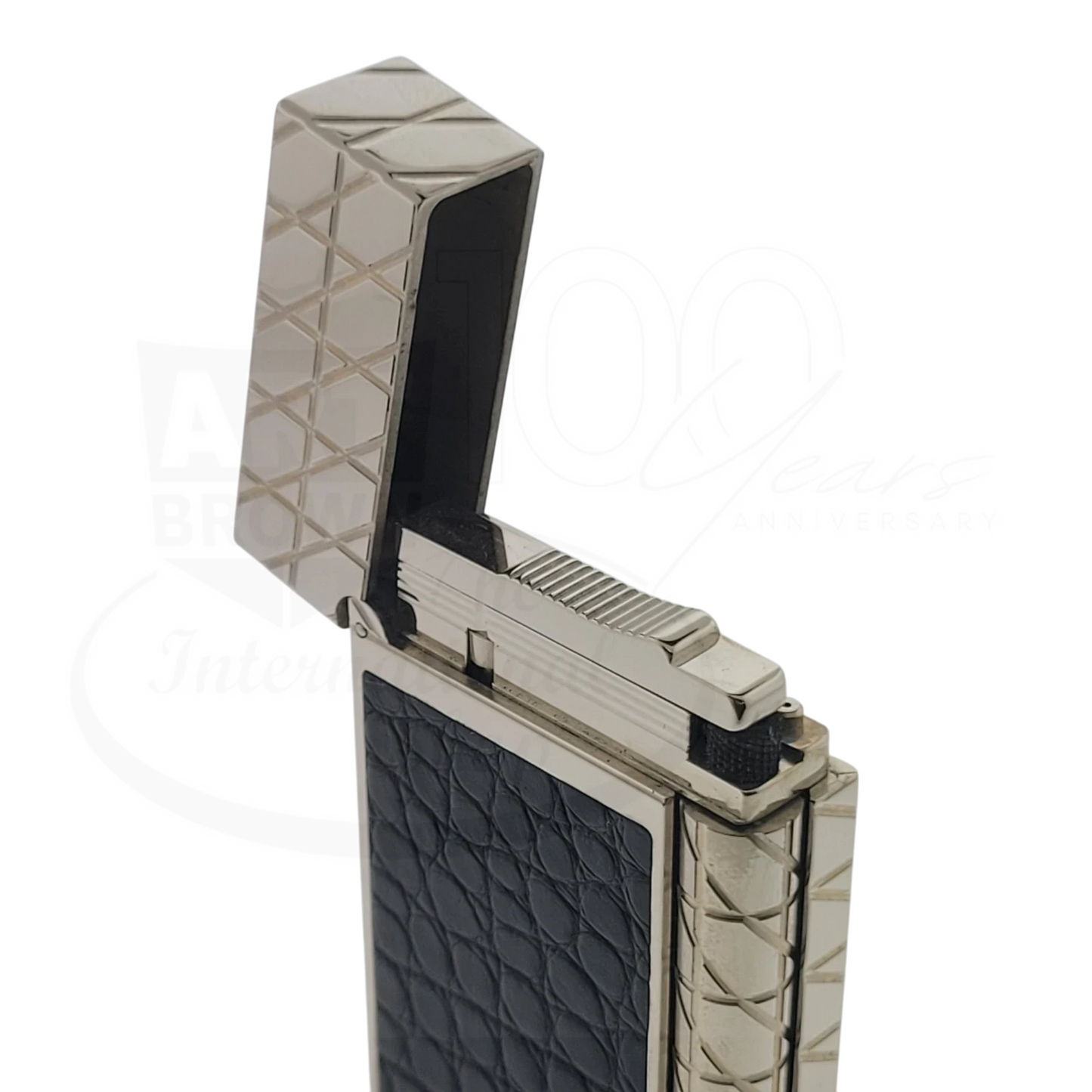 S.T. Dupont Limited Edition Alligator Leather & Palladium Lighter, 016852