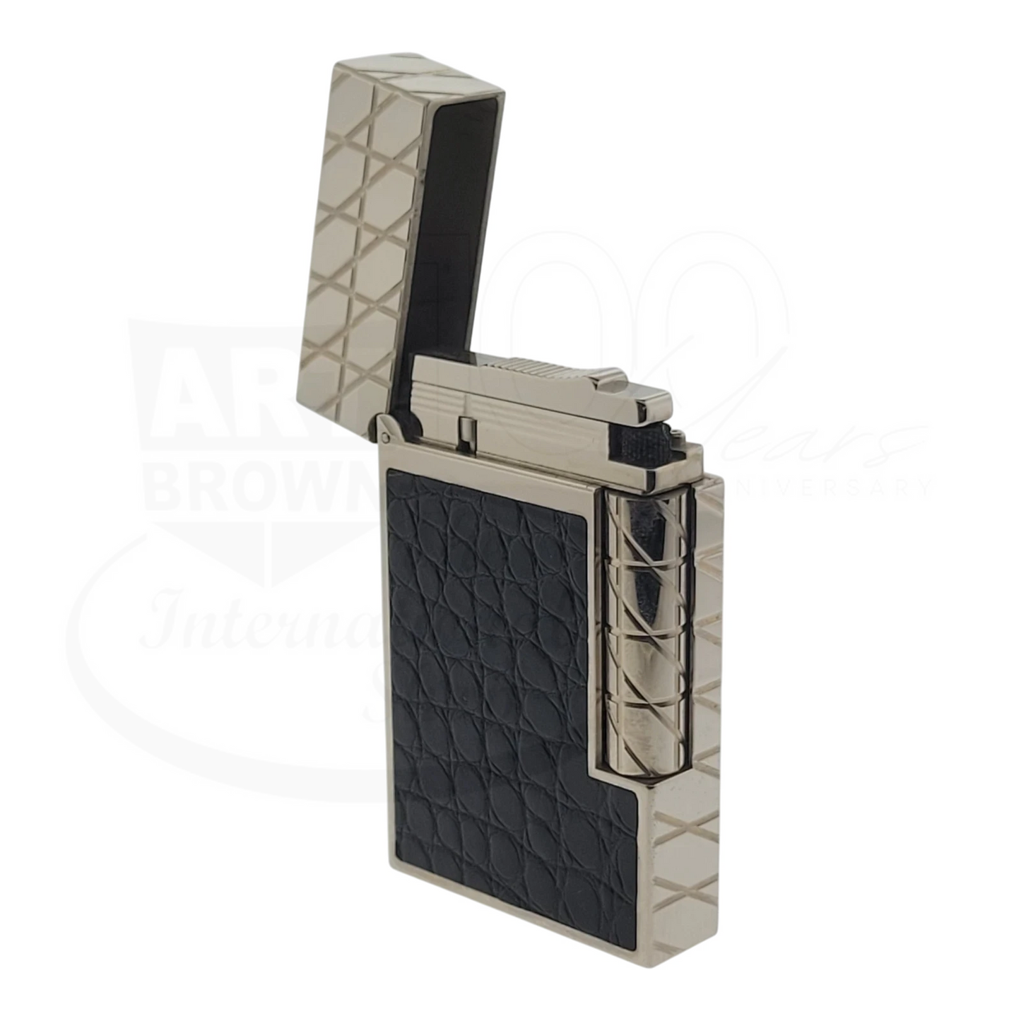 S.T. Dupont Limited Edition Alligator Leather & Palladium Lighter, 016852