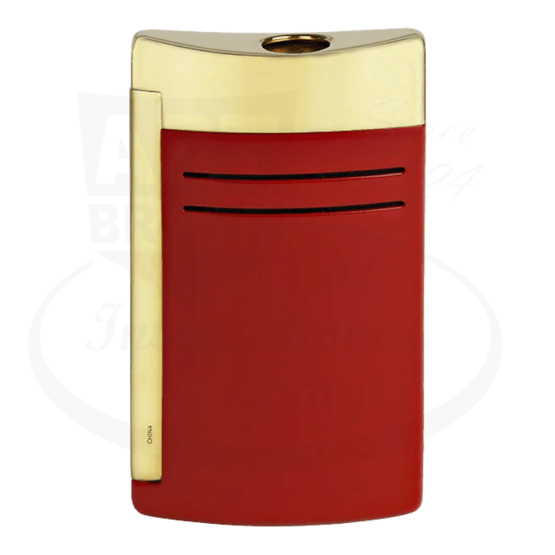 S.T. Dupont Maxijet Burgundy and Golden Finish Lighter, 020174