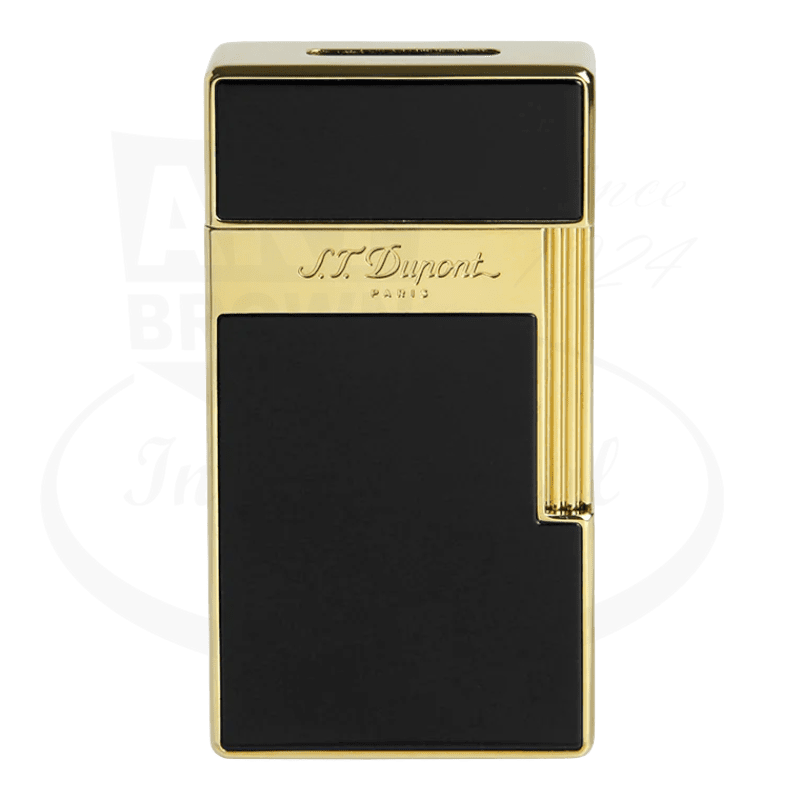 S.T. Dupont Big D Black Lacquer & Gold Lighter, 025002