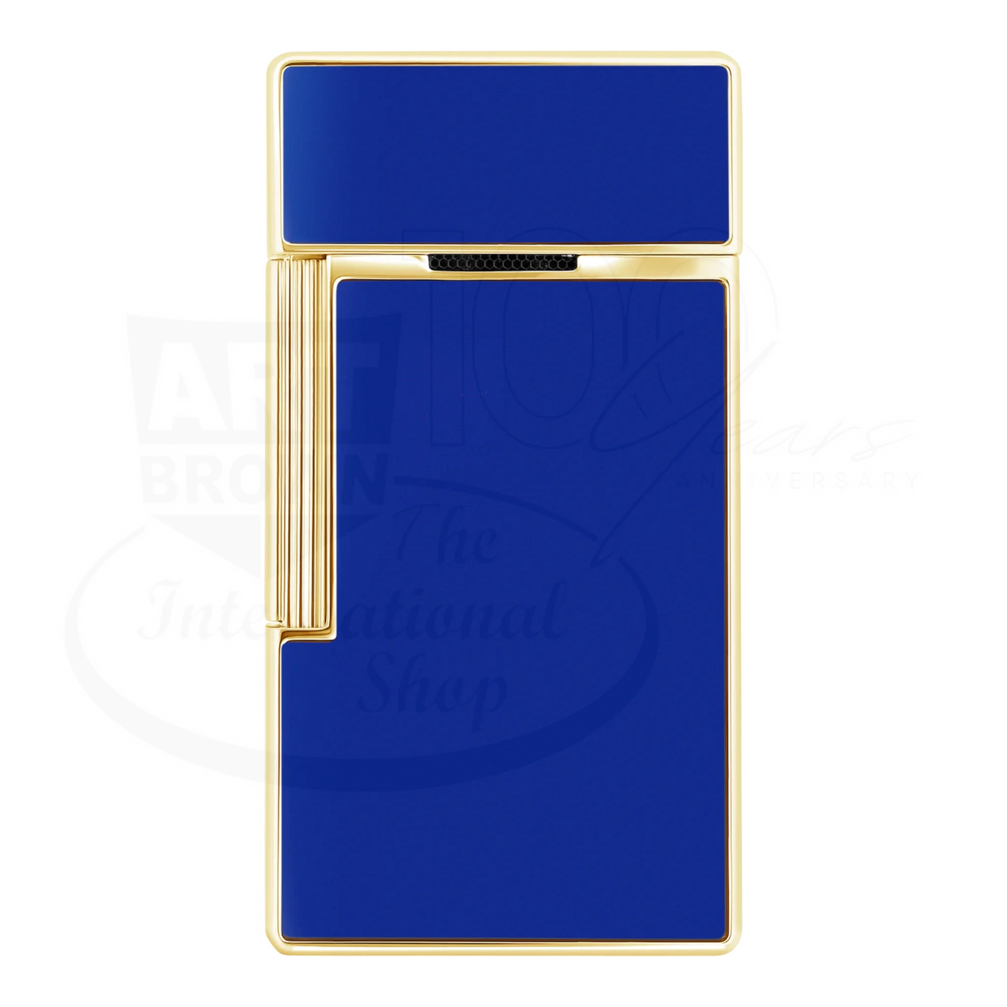 S.T. Dupont Biggy Blue Lacquer & Gold Lighter, 025005