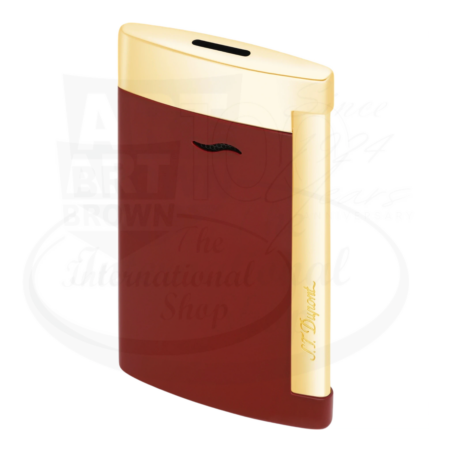 S.T. Dupont Slim 7 Lotus Red & Gold, 027707, slim gold metal and red lacquer lighter, gallery 1, 2048x2048 square