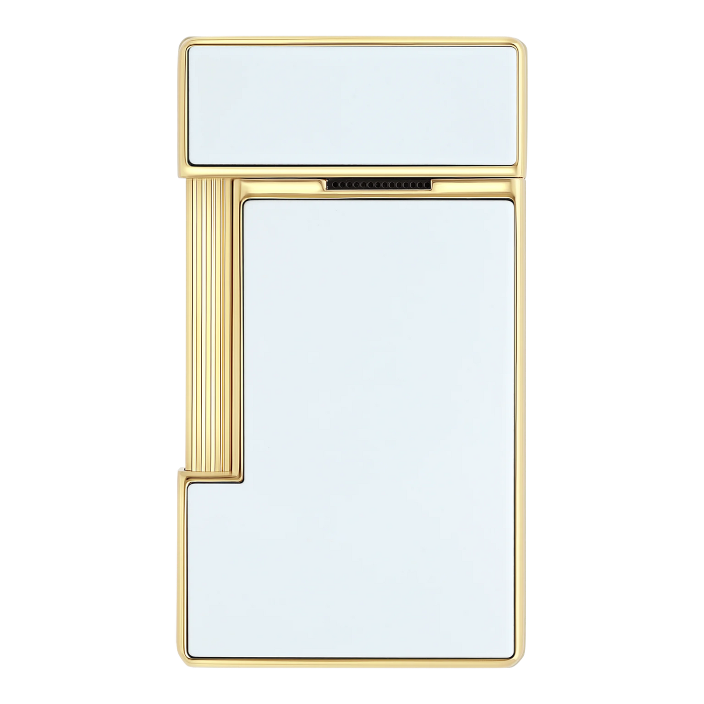 S.T. Dupont Slimmy White Lacquer & Gold Lighter, 028004