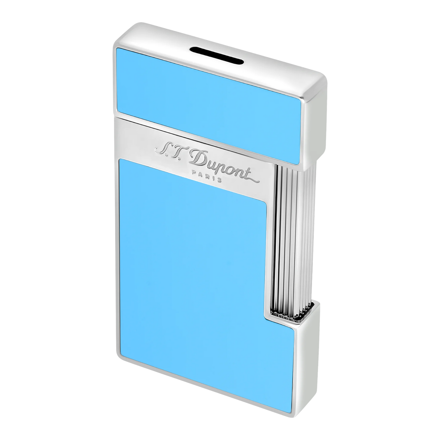 S.T. Dupont Slimmy Light Blue Lacquer & Chrome Lighter, 028007