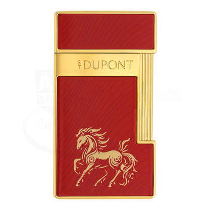 S.T. Dupont Limited Edition Slimmy Year of The Horse Red & Gold Lighter, 028080