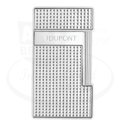 S.T. Dupont Slimmy Chrome Diamond Head Lighter 028120 chrome metal lighter with textured diamond pattern design